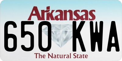 AR license plate 650KWA
