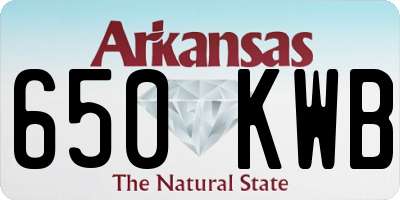 AR license plate 650KWB