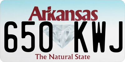 AR license plate 650KWJ