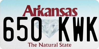 AR license plate 650KWK