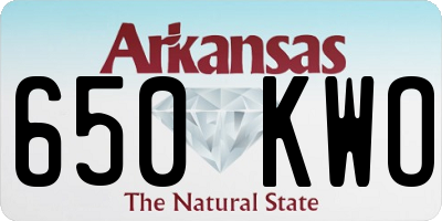 AR license plate 650KWO