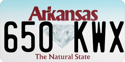 AR license plate 650KWX