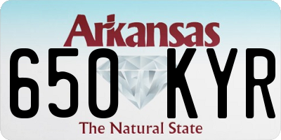 AR license plate 650KYR