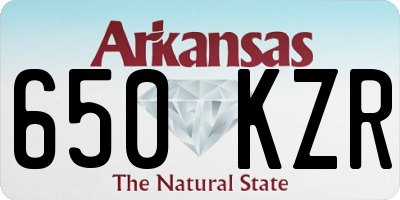 AR license plate 650KZR