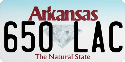 AR license plate 650LAC