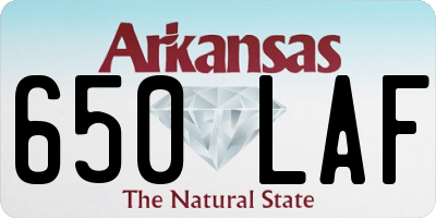 AR license plate 650LAF