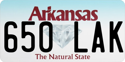 AR license plate 650LAK