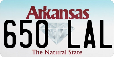 AR license plate 650LAL