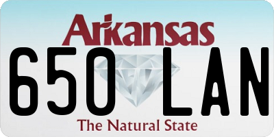 AR license plate 650LAN