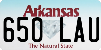 AR license plate 650LAU