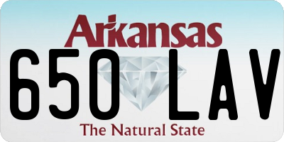 AR license plate 650LAV