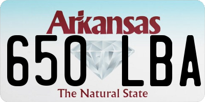 AR license plate 650LBA