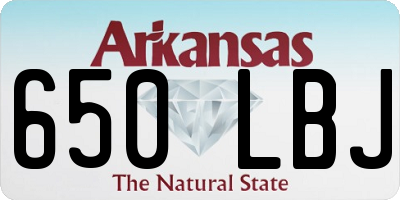 AR license plate 650LBJ