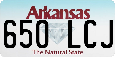 AR license plate 650LCJ
