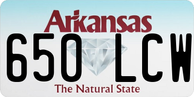 AR license plate 650LCW