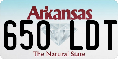 AR license plate 650LDT