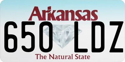 AR license plate 650LDZ