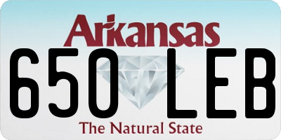 AR license plate 650LEB