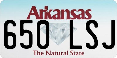 AR license plate 650LSJ