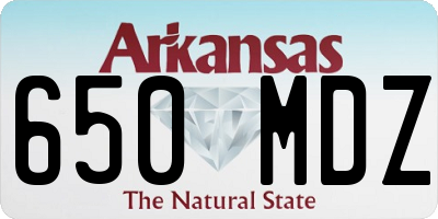 AR license plate 650MDZ