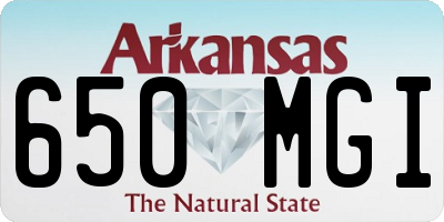 AR license plate 650MGI
