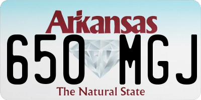 AR license plate 650MGJ