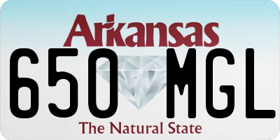 AR license plate 650MGL