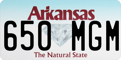 AR license plate 650MGM