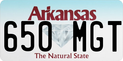 AR license plate 650MGT