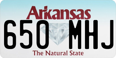 AR license plate 650MHJ