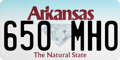 AR license plate 650MHO
