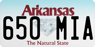 AR license plate 650MIA