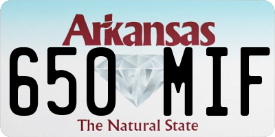 AR license plate 650MIF