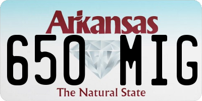 AR license plate 650MIG