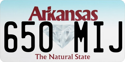 AR license plate 650MIJ
