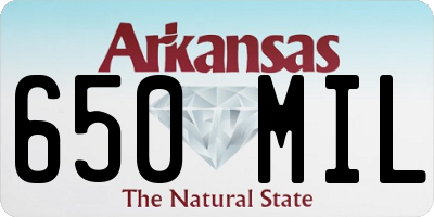 AR license plate 650MIL