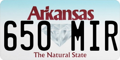 AR license plate 650MIR