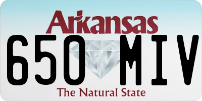 AR license plate 650MIV