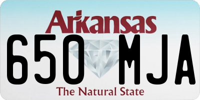 AR license plate 650MJA