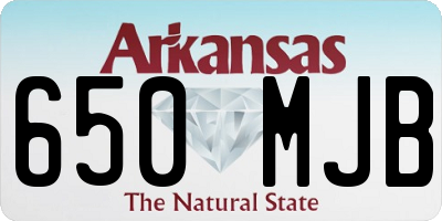 AR license plate 650MJB