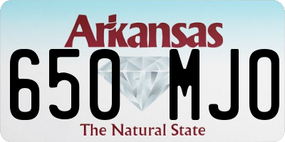 AR license plate 650MJO
