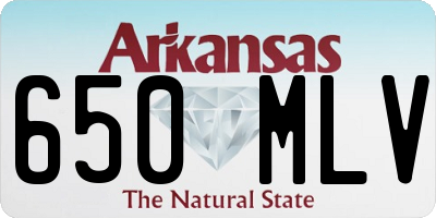 AR license plate 650MLV