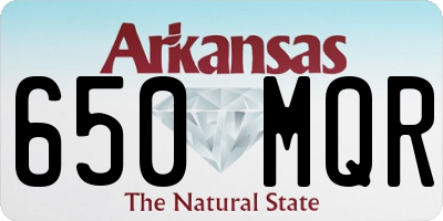 AR license plate 650MQR