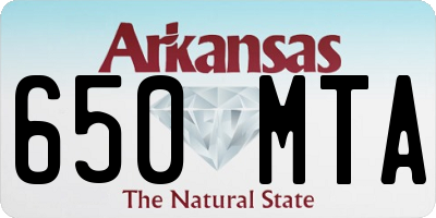 AR license plate 650MTA