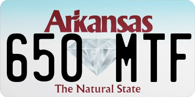 AR license plate 650MTF