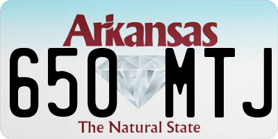AR license plate 650MTJ