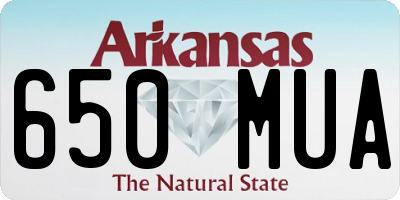 AR license plate 650MUA