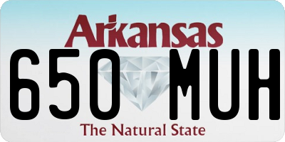 AR license plate 650MUH