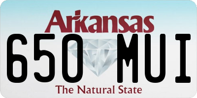 AR license plate 650MUI