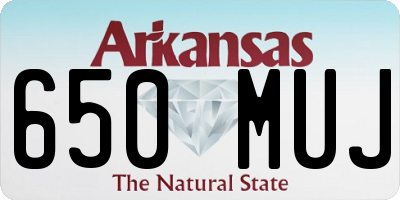 AR license plate 650MUJ